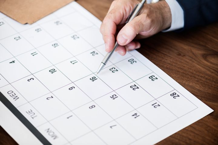 Summary of important dates for businesses